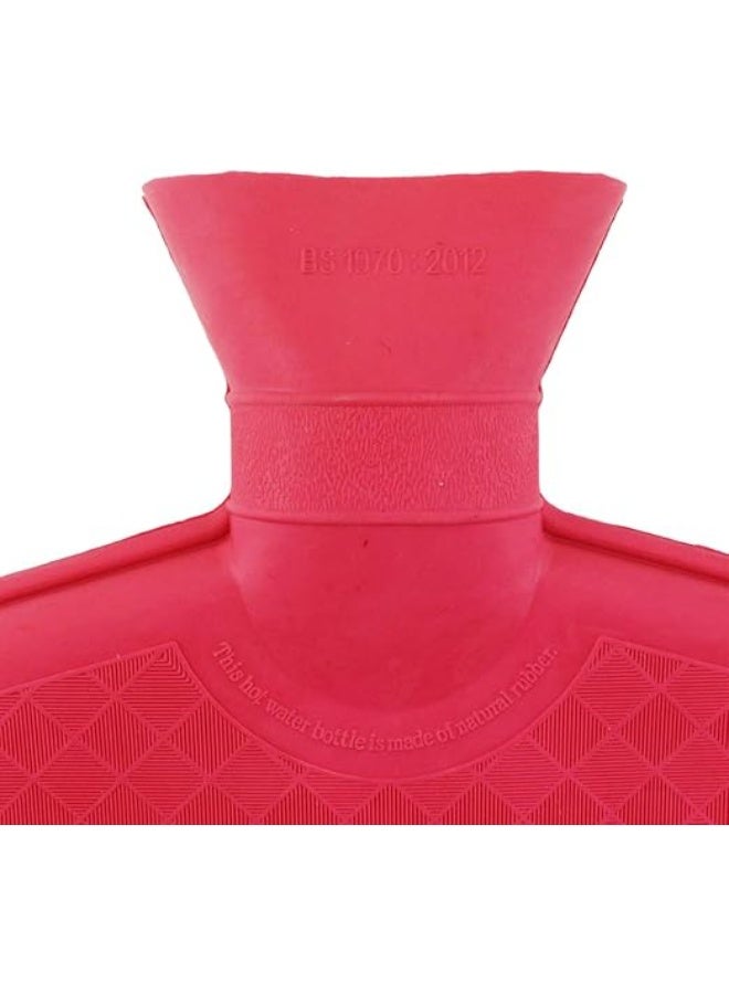 حقيبة ماء ساخن فاخرة من المطاط الطبيعي بسعة كبيرة - قربة متينة خالية من مادة BPA للعلاج الحراري والبارد وتخفيف الآلام - Image 3